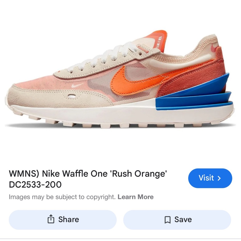Nike Men's Vibrant Pink and Orange Sneakers